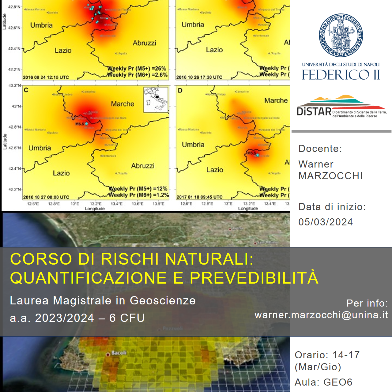 Flyer rischi Naturali DiSTAR