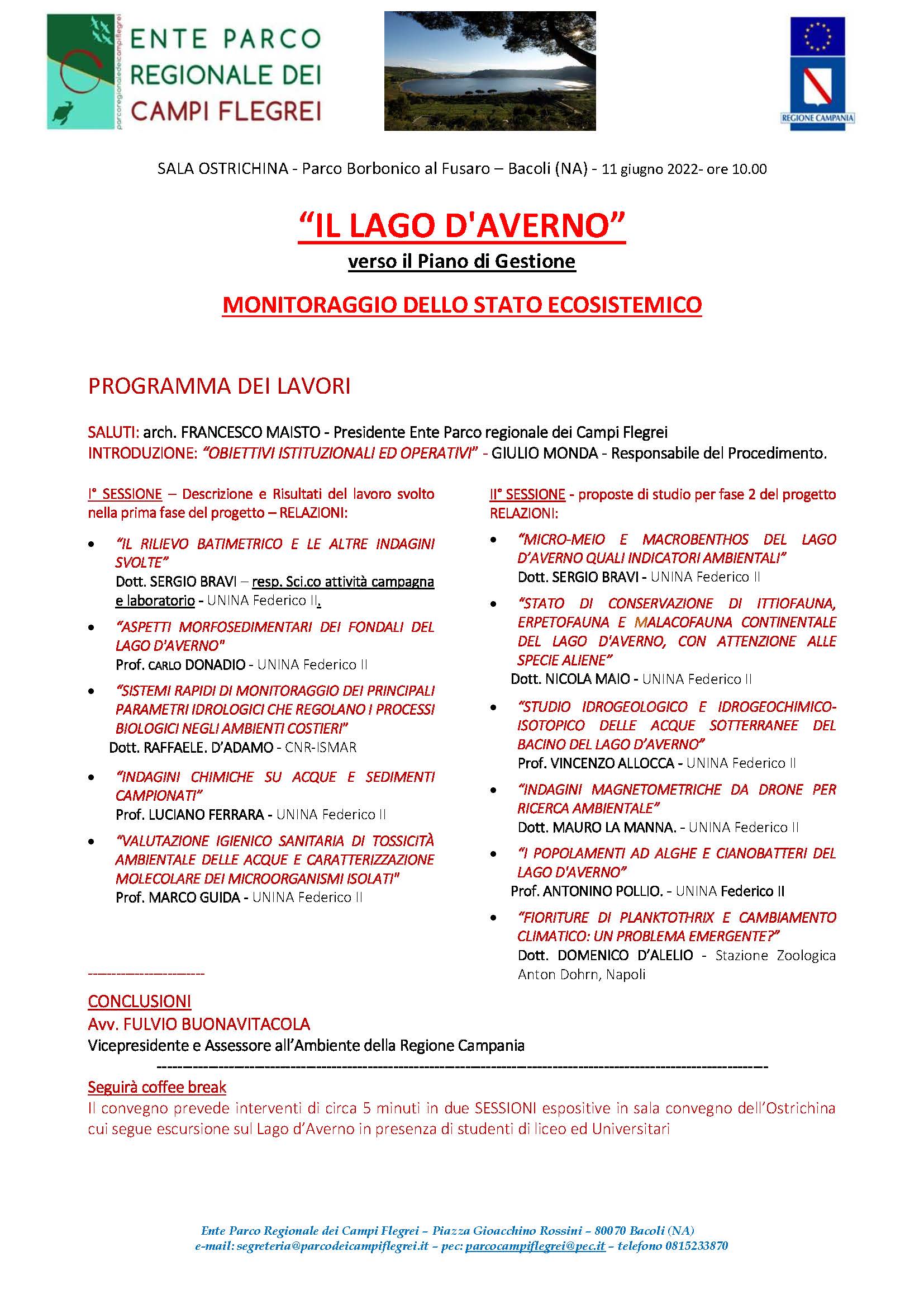 PROGRAMMA CONVEGNO AVERNO